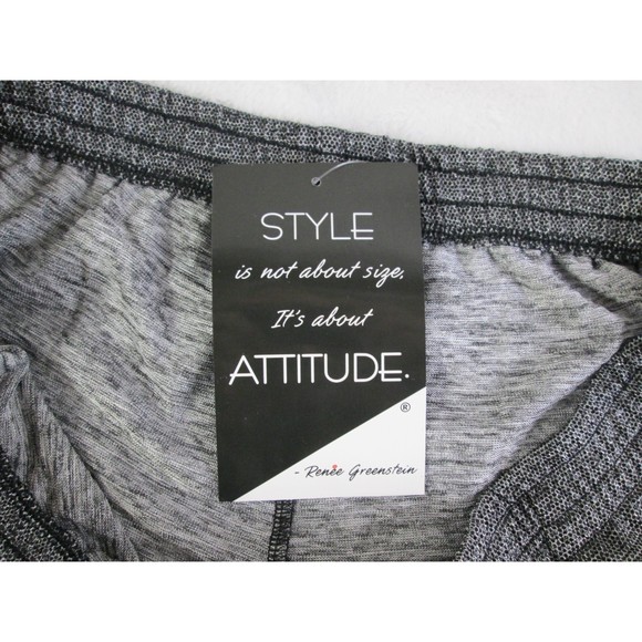 Attitudes by Renee Pull on Black Silver Pants Polyester Blend LP NWT (B12-39) - Picture 5 of 10